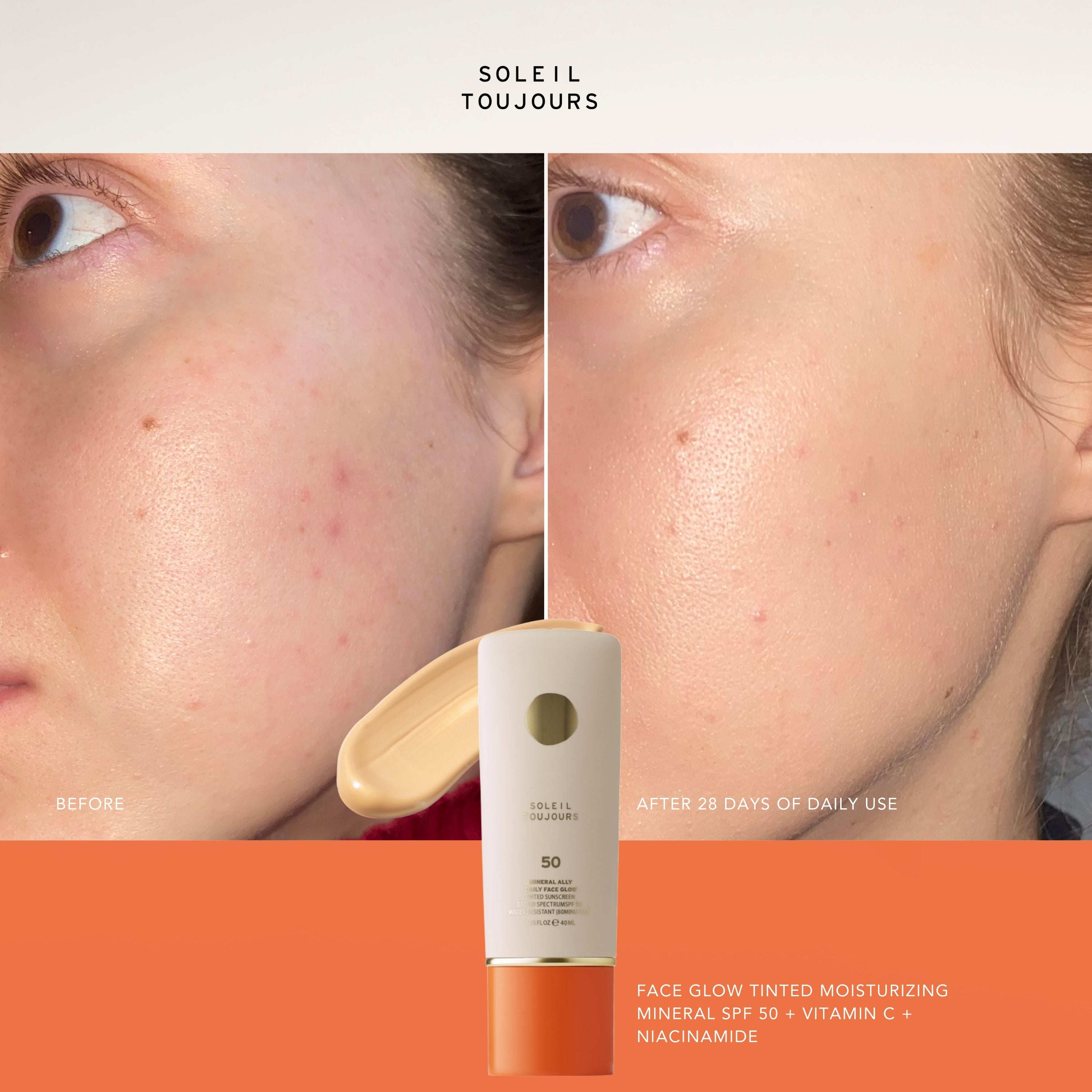 Face Glow Tinted Moisturizer Mineral SPF 50 with Vitamin C & Niacinamide